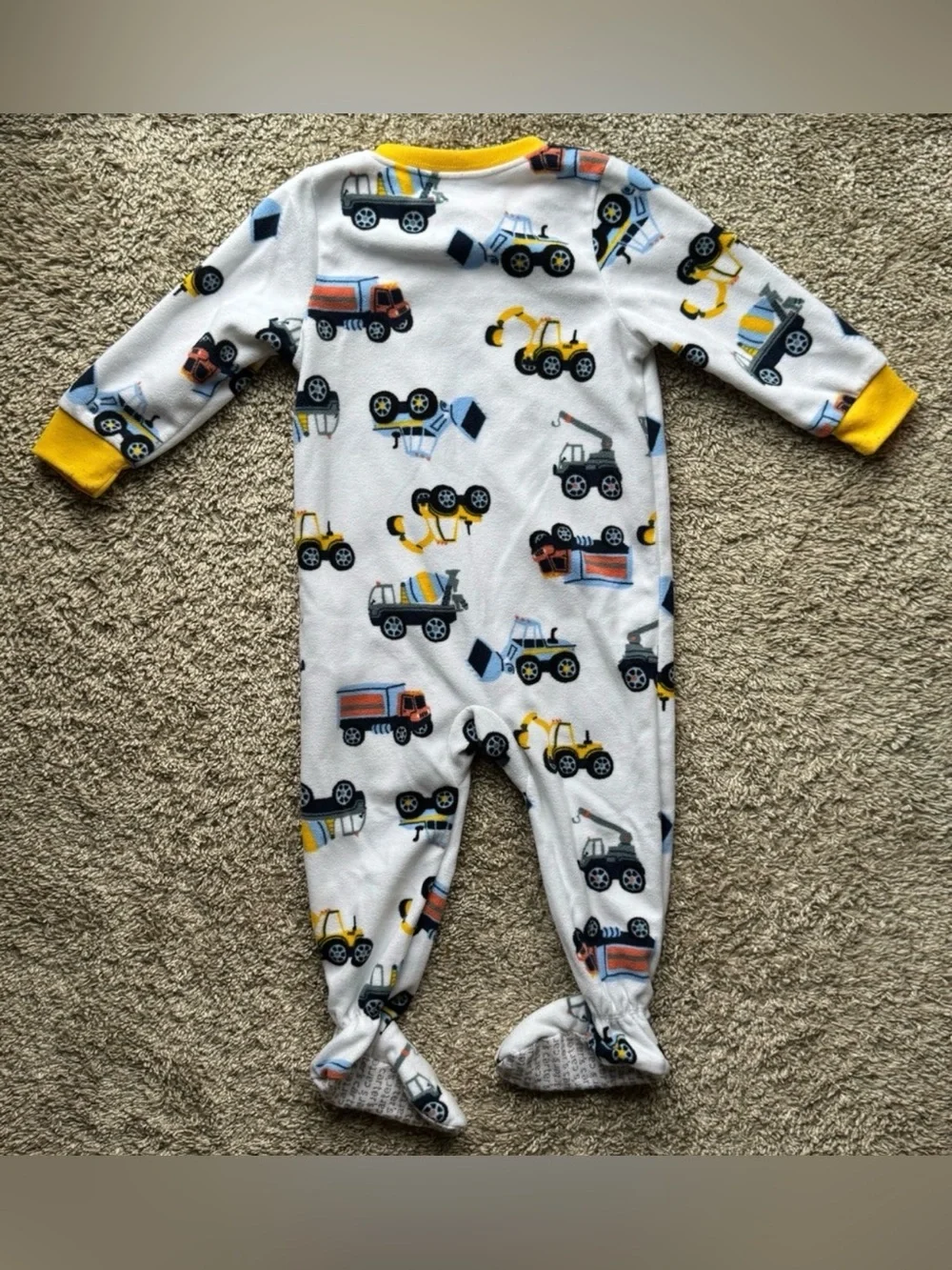 Carter’s 18M Construction Vehicle Fleece Footed Pajamas